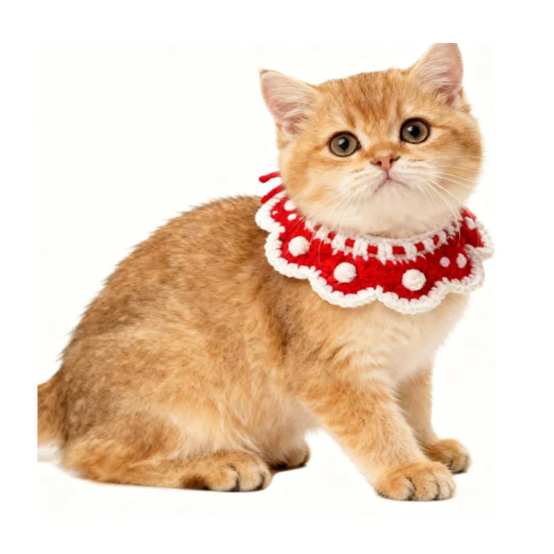 Furiva Knit Bow Christmas Pet Scarf - product image 3
