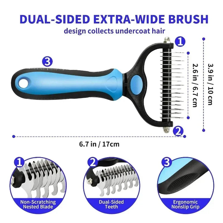 Furiva Dual-Sided Pet Dematting Comb - product image 6