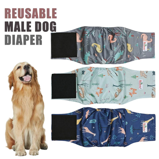 Furiva Washable Male Dog Belly Bands – 2 Pack from Furiva Pets