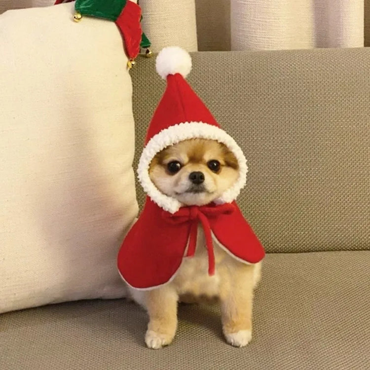 Furiva Santa Pet Cape & Hat for Dogs & Cats - product image 3