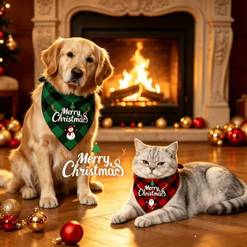 Furiva Plaid Christmas Pet Bandana - product image 2